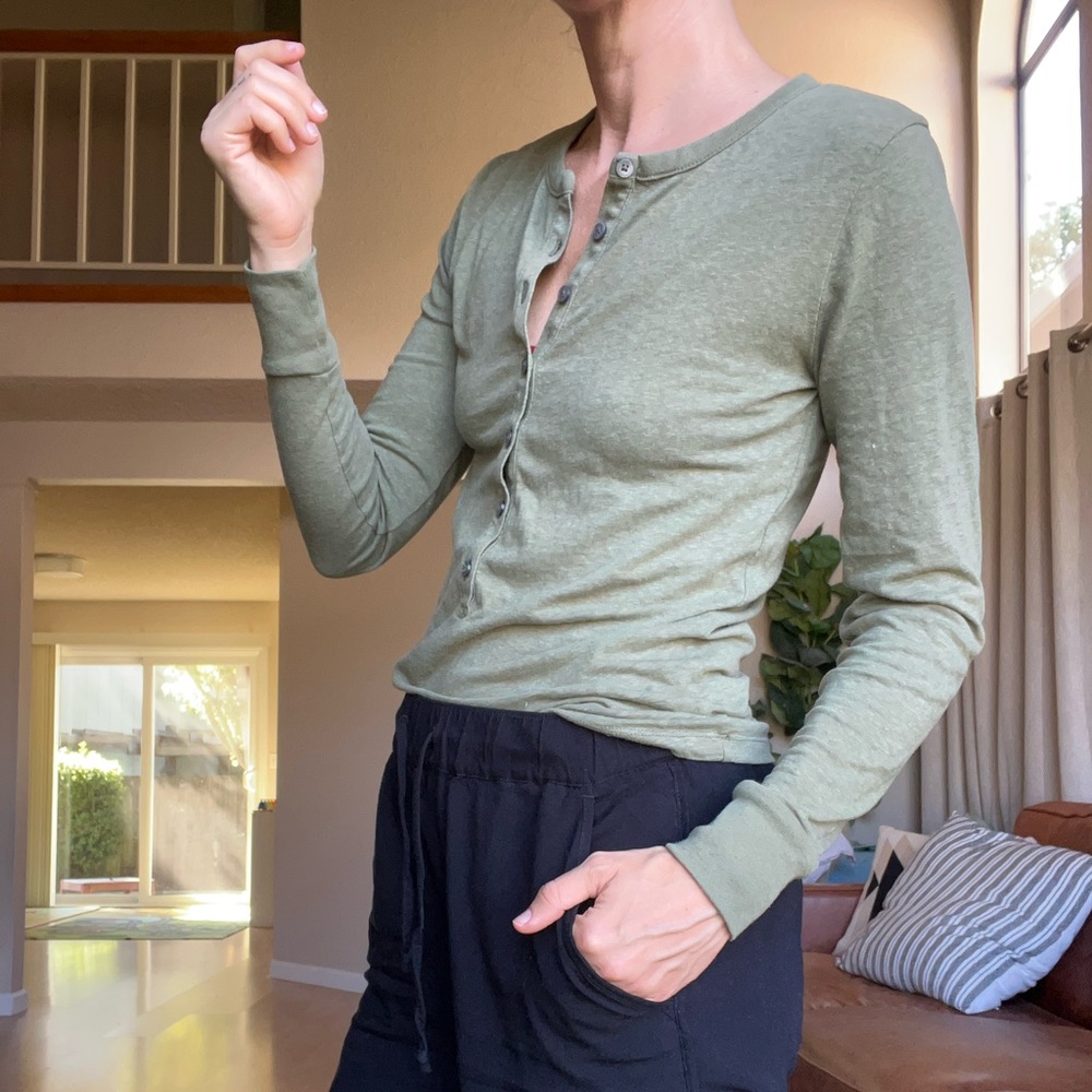 J. Crew size XS Olive Henley